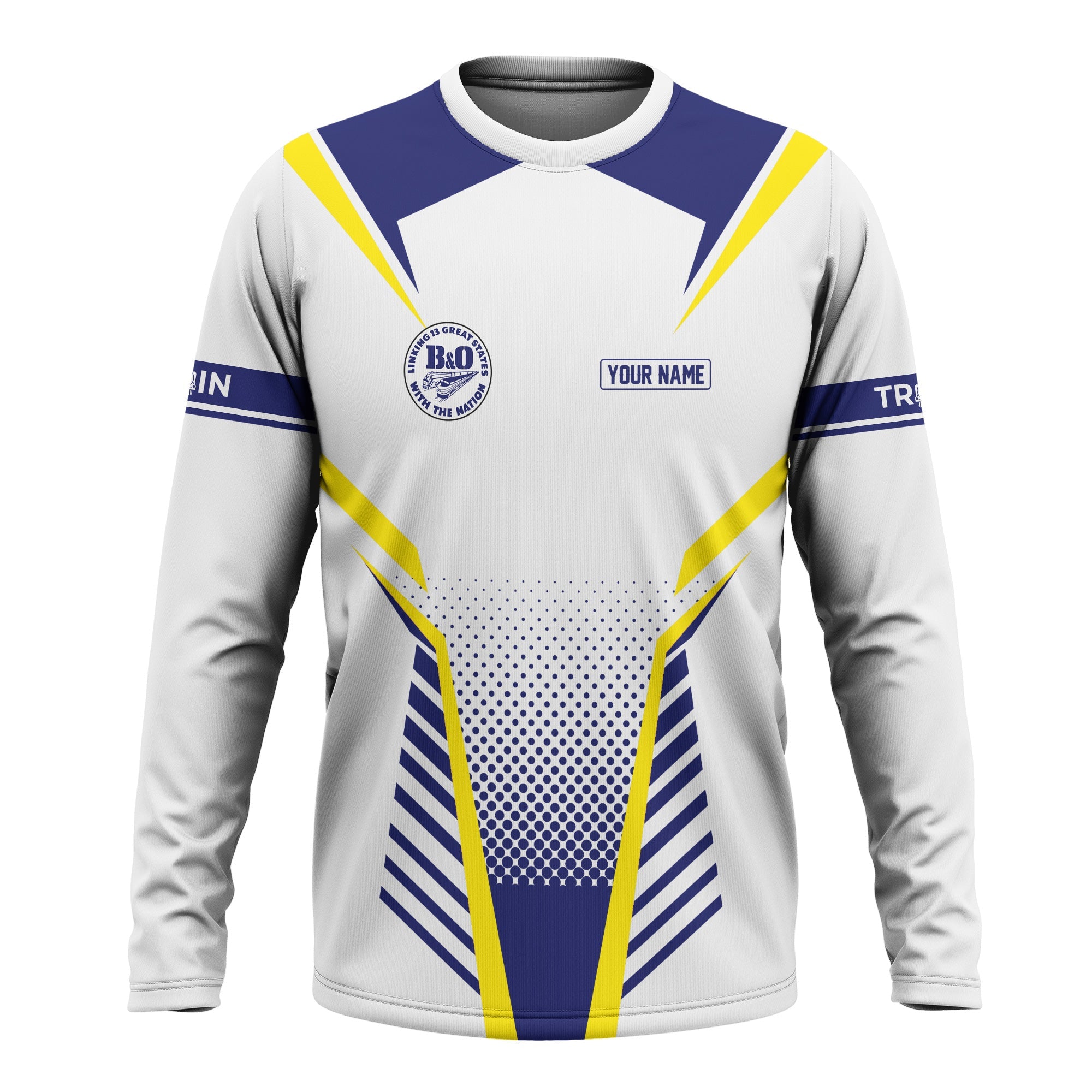 Railspirit Personalized B&O Great States Railroad Long Sleeve Shirt Unisex Train Shirt All Over Print