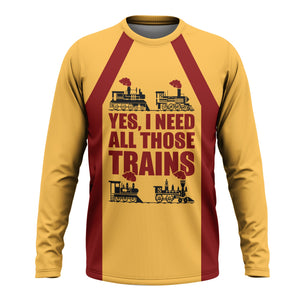 Railspirit Custom Name Duluth, Missabe, & Iron Range Railroad Long Sleeve Shirt Yes I Need All Those Train Printed Shirt