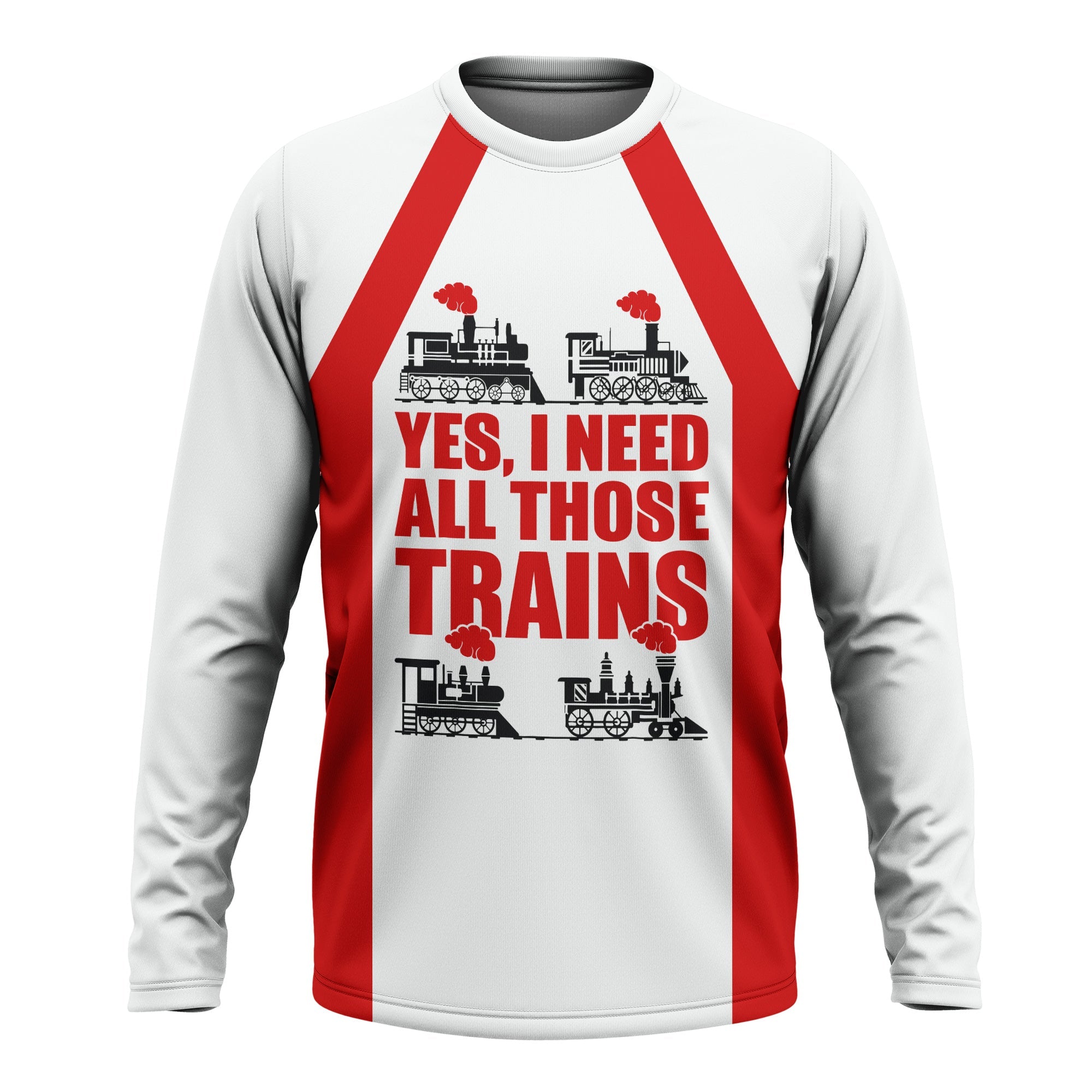 Railspirit Custom Name The Chief Santa Fe Railroad Long Sleeve Shirt Yes I Need All Those Train Printed Shirt