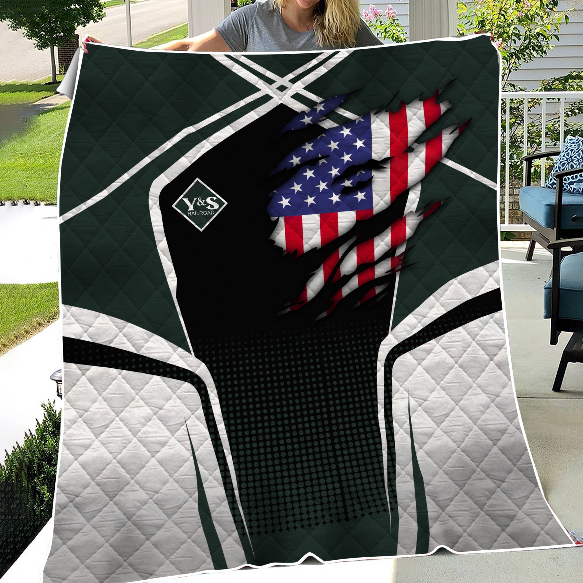 Railspirit Personalized Youngstown & Southern Railroad Premium Quilts American Vintage All Over Printed Premium Quilts