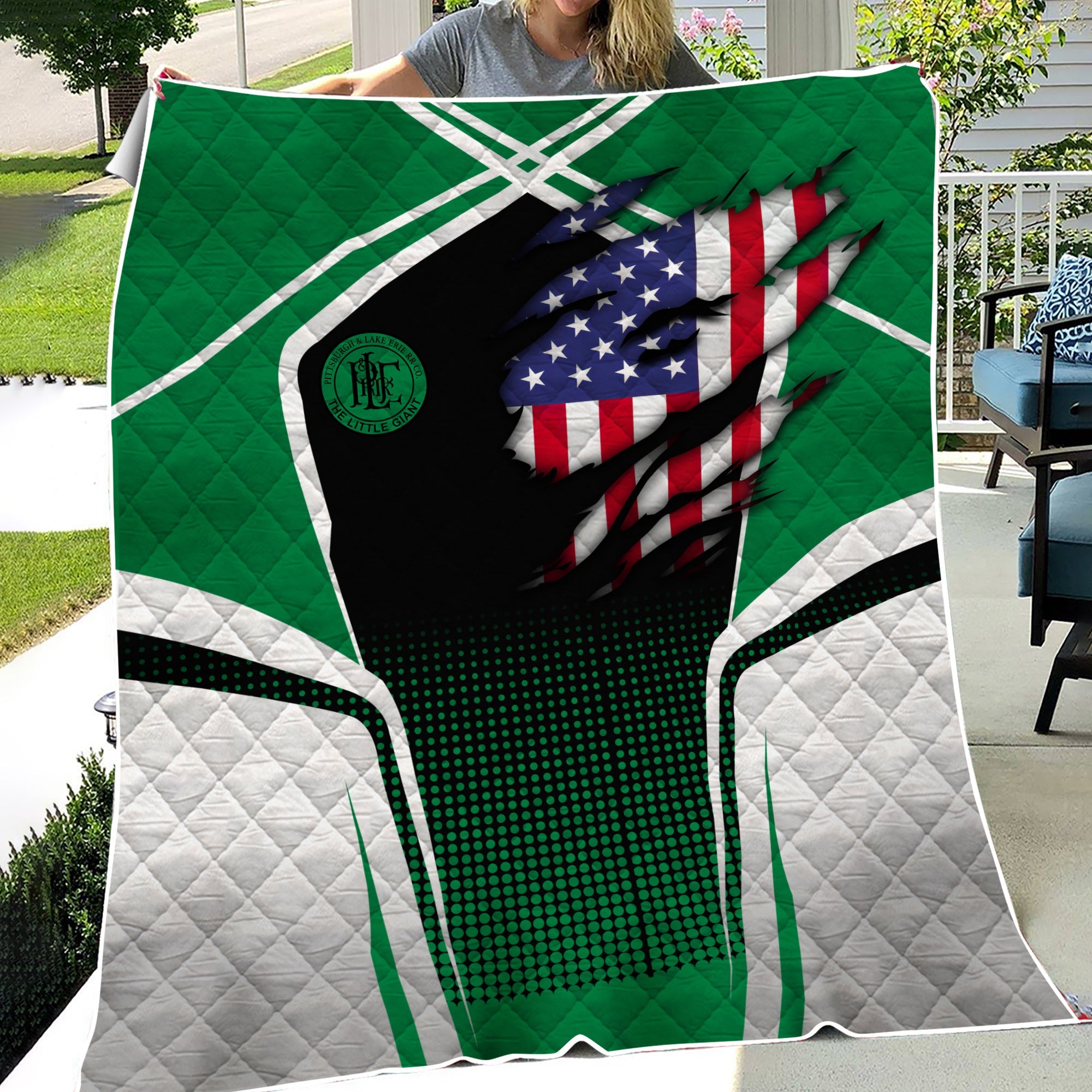 Railspirit Personalized Pittsburgh And Lake Erie Railroad Premium Quilts American Vintage All Over Printed Premium Quilts