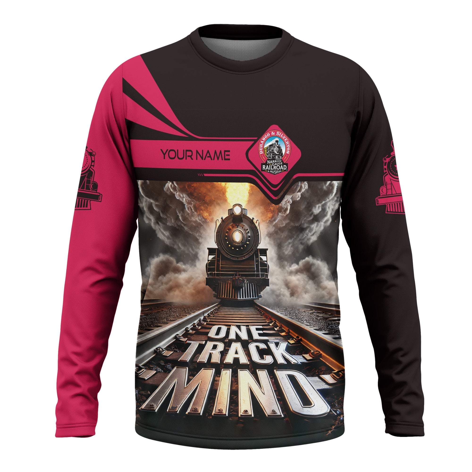 Railspirit Personalized Durango And Silverton Narrow Gauge Railroad Long Sleeve Shirt One Track Mind Train Printed Shirt