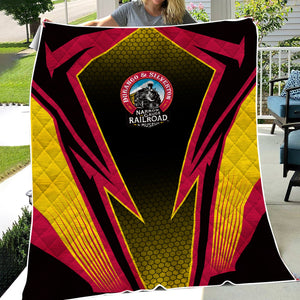 Railspirit Durango And Silverton Narrow Gauge Railroad Premium Quilts Lightning Graphic Style Premium Quilts Gift Idea For Train Lover