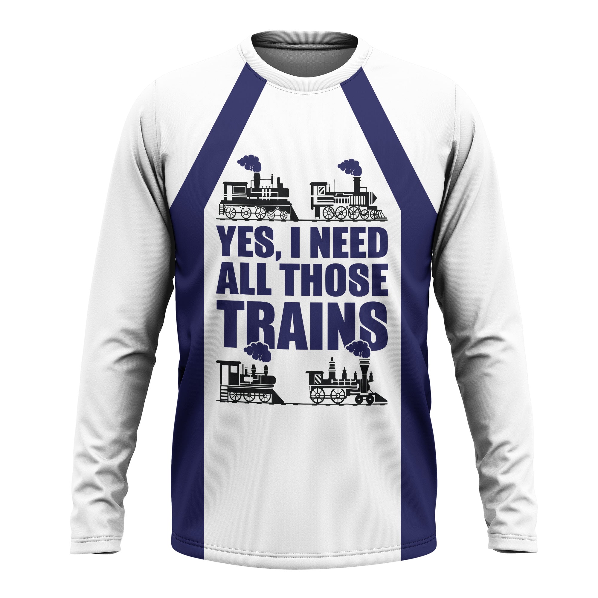 Railspirit Custom Name CSX Transportation Railroad Long Sleeve Shirt Yes I Need All Those Train Printed Shirt