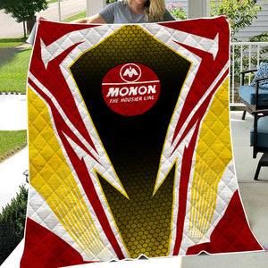 Railspirit Monon Railroad Premium Quilts Lightning Graphic Style Premium Quilts Gift Idea For Train Lover