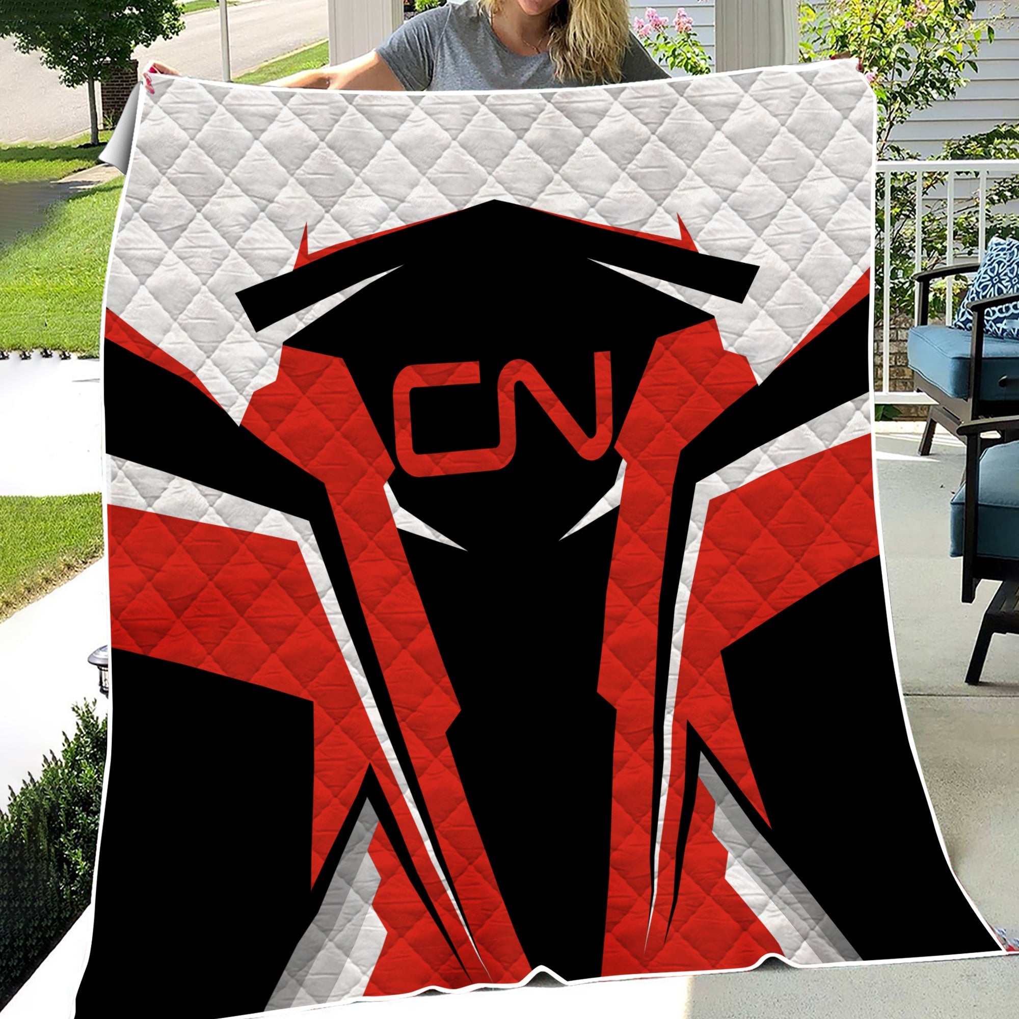 Railspirit Personalized Canadian National Railroad Premium Quilts Strong Line Train Premium Quilts Gift Idea For Train Lover