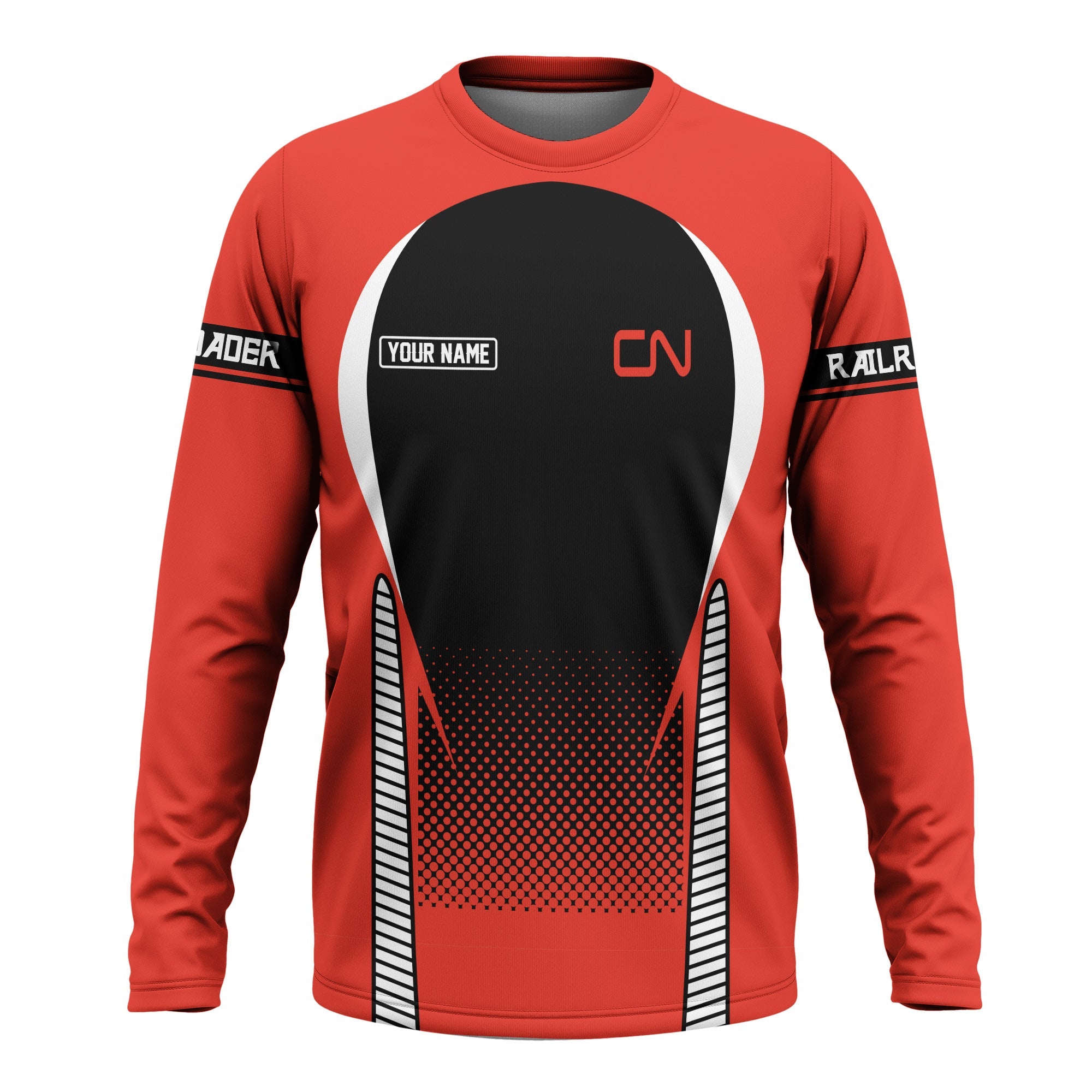 Railspirit Personalized Canadian National Railroad Long Sleeve Shirt Stress Is Caused By Not Having Enough Trains Shirt