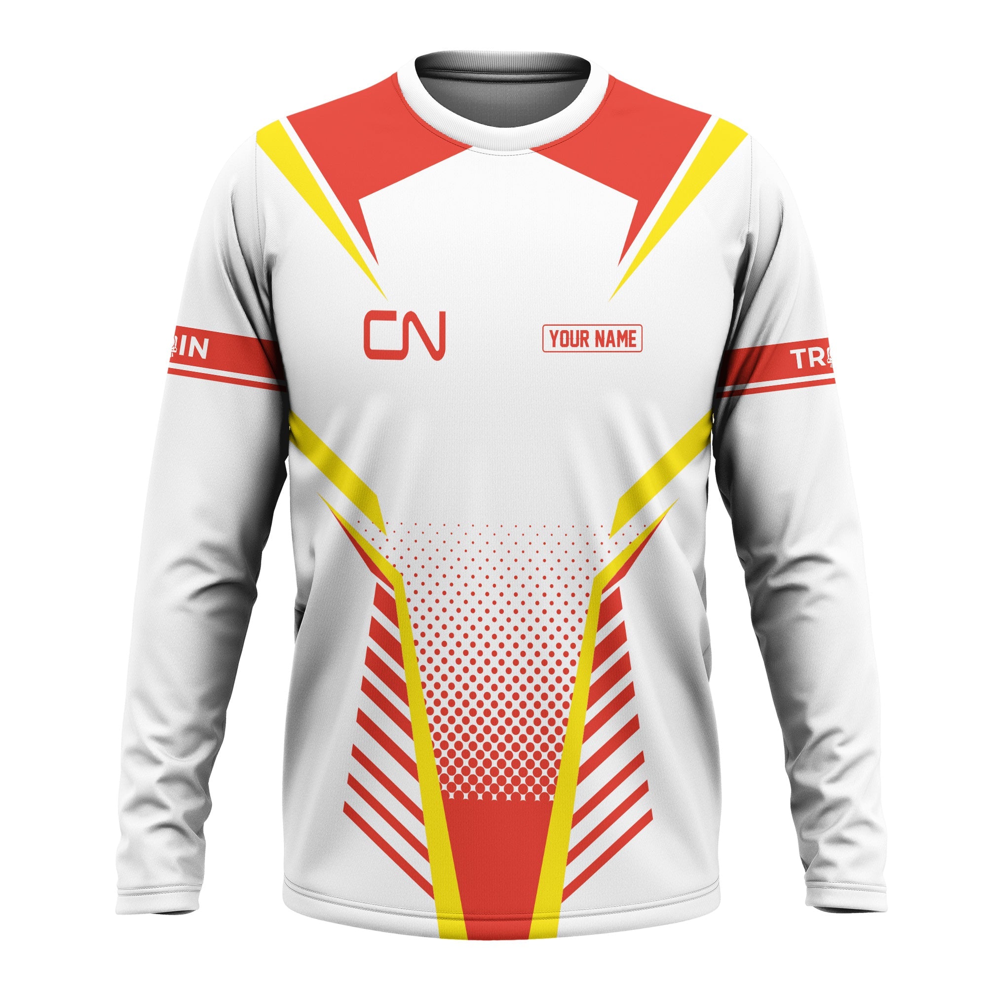 Railspirit Personalized Canadian National Railroad Long Sleeve Shirt Unisex Train Shirt All Over Print