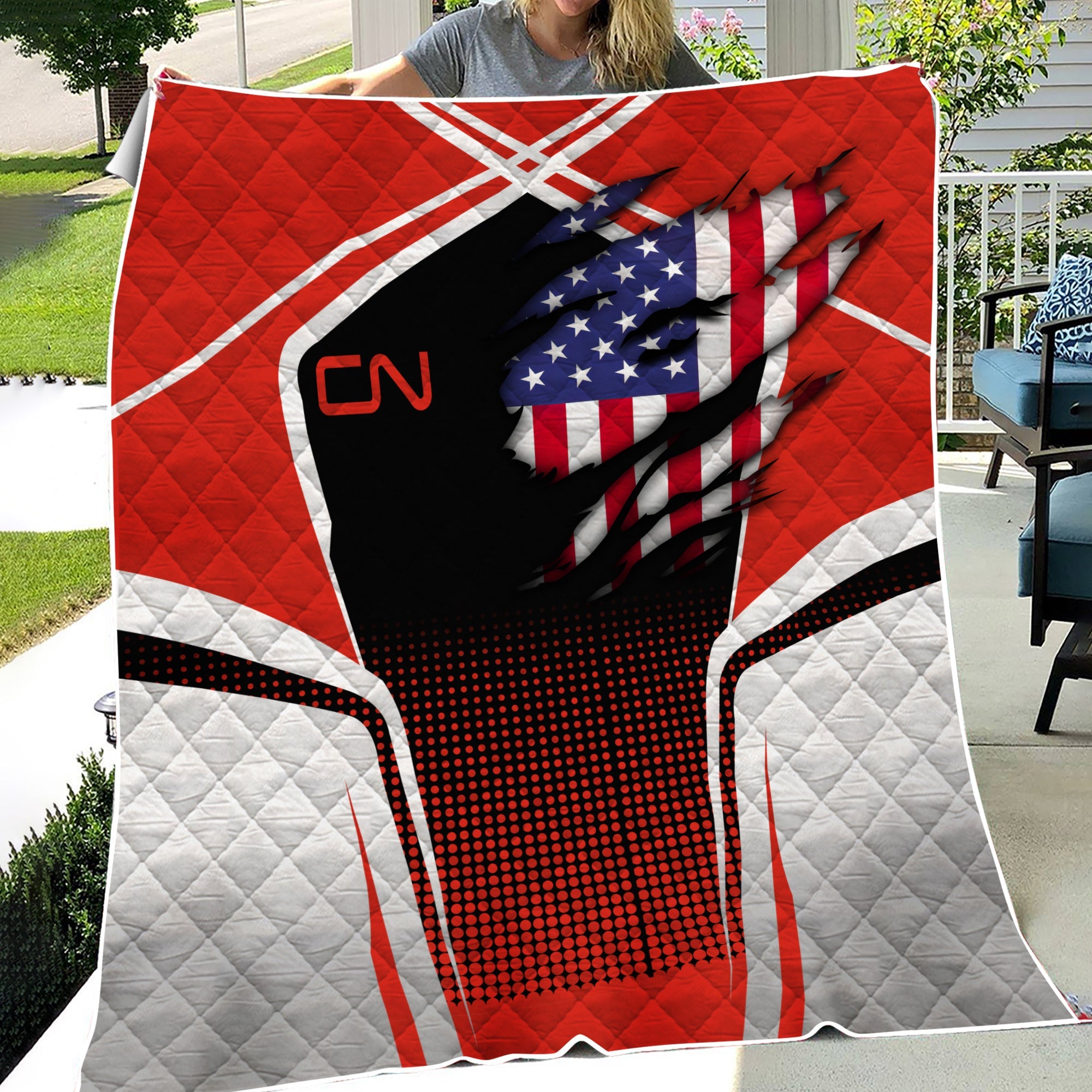 Railspirit Personalized Canadian National Railroad Premium Quilts American Vintage All Over Printed Premium Quilts