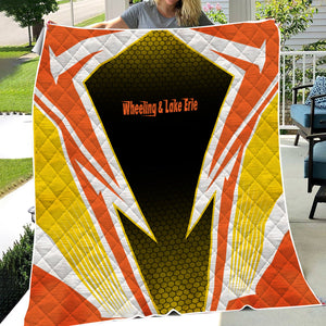 Railspirit Wheeling And Lake Erie Railroad Premium Quilts Lightning Graphic Style Premium Quilts Gift Idea For Train Lover