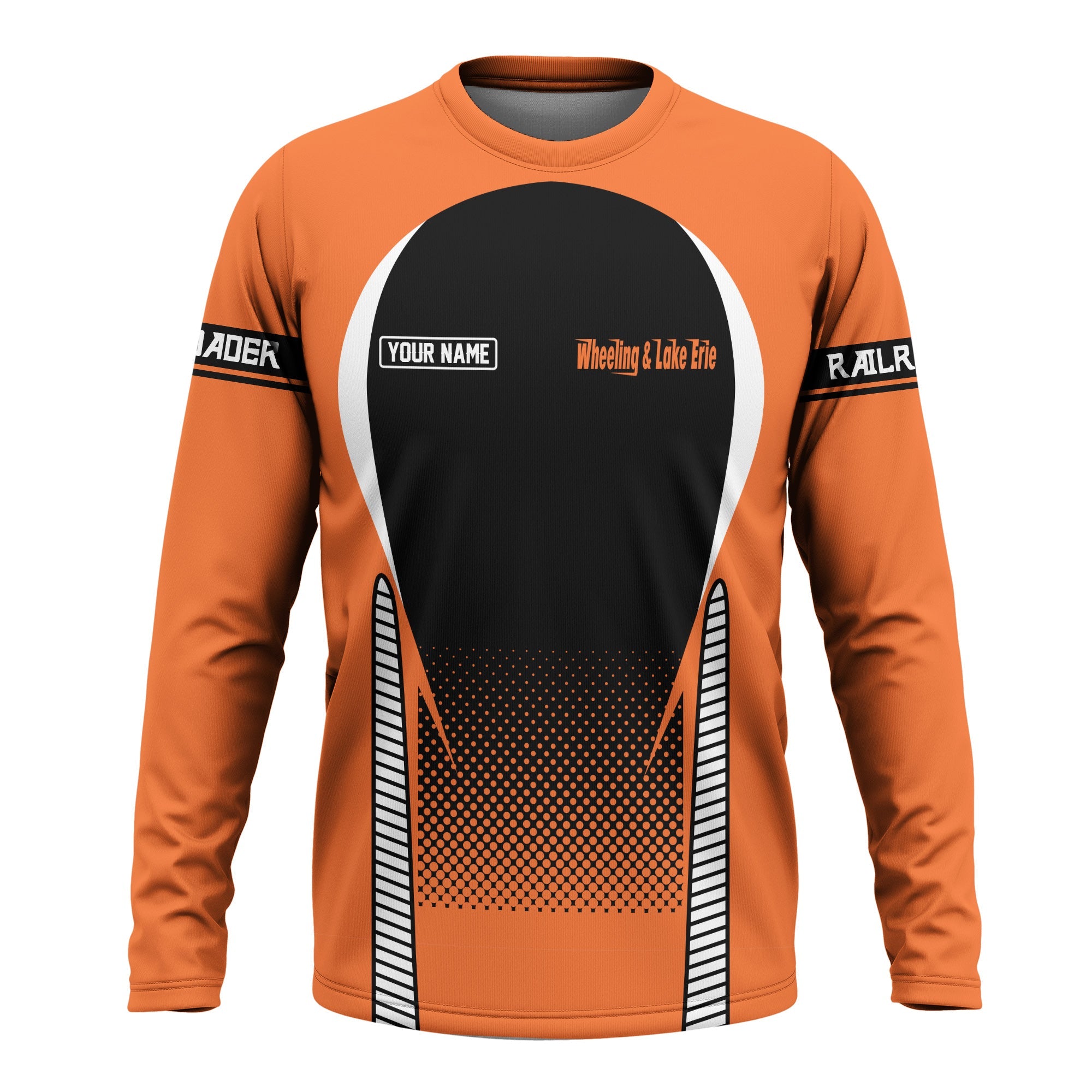 Railspirit Personalized Wheeling And Lake Erie Railroad Long Sleeve Shirt Stress Is Caused By Not Having Enough Trains Shirt