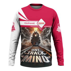 Railspirit Personalized Fleischmann And Western Railroad Long Sleeve Shirt One Track Mind Train Printed Shirt