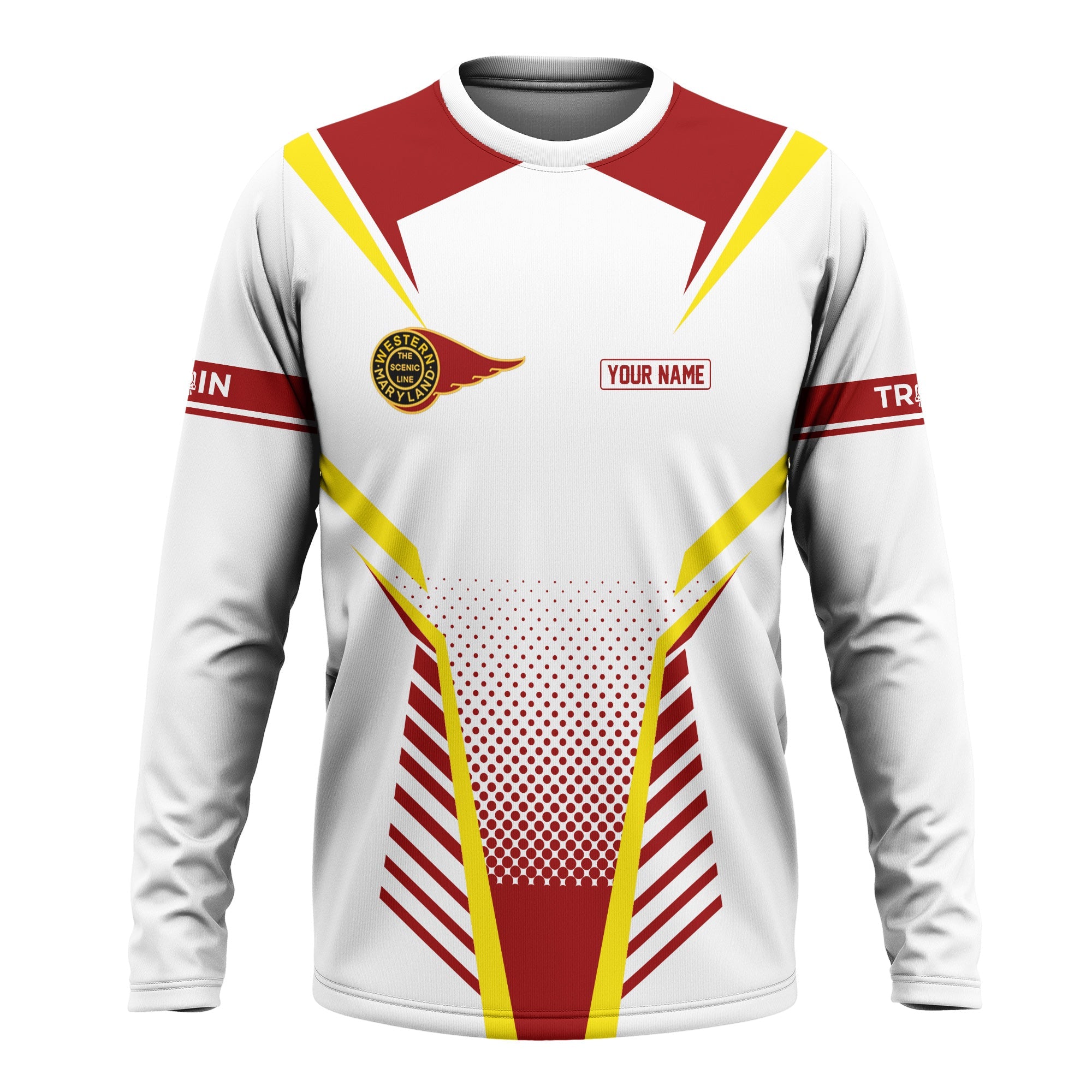 Railspirit Personalized Western Maryland Railway Long Sleeve Shirt Unisex Train Shirt All Over Print