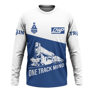 Railspirit Custom Name Duluth, Winnipeg and Pacific Railway Long Sleeve Shirt One Track Mind Printed Shirt
