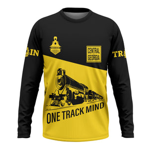 Railspirit Custom Name Central of Georgia Railway Long Sleeve Shirt One Track Mind Printed Shirt