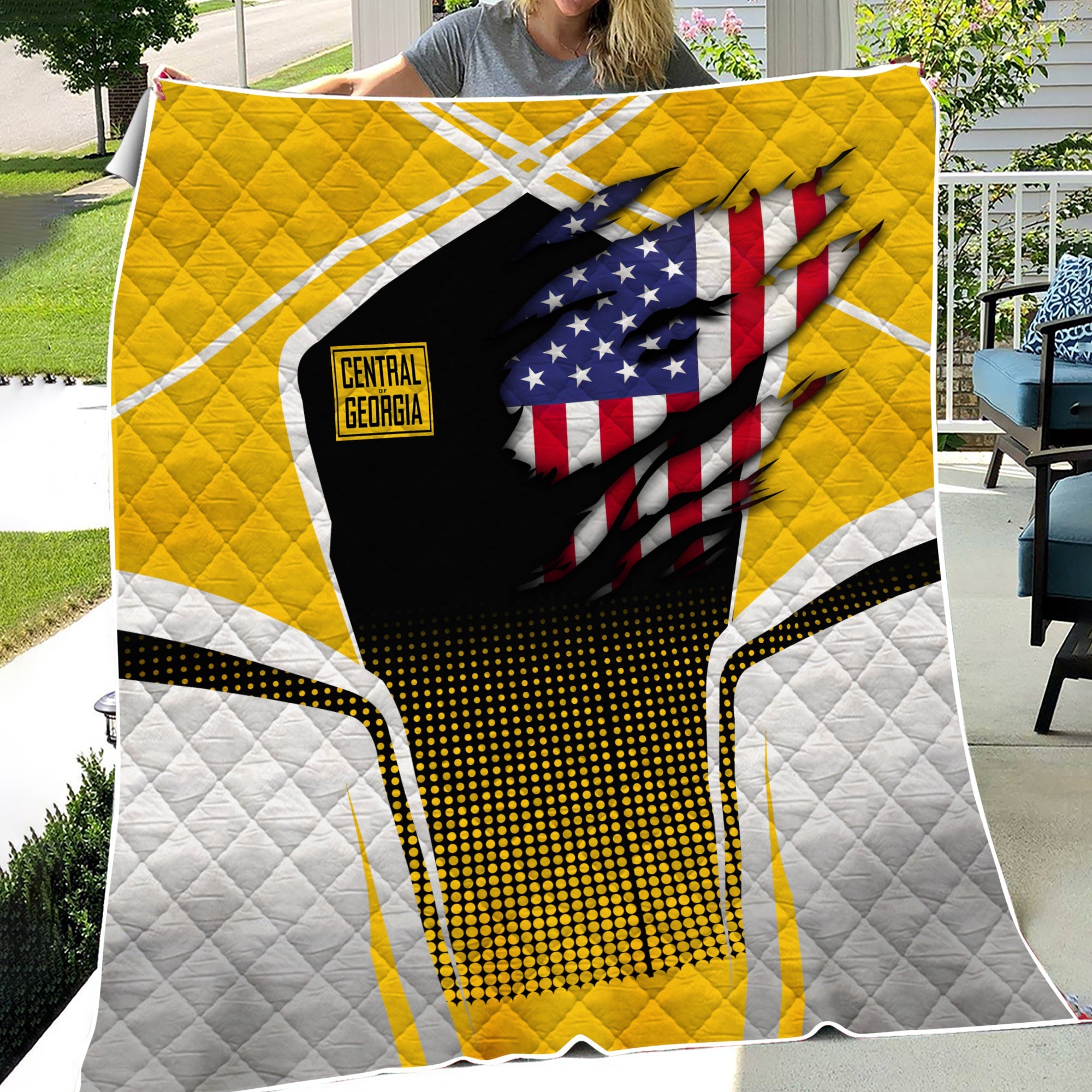 Railspirit Personalized Central of Georgia Railway Premium Quilts American Vintage All Over Printed Premium Quilts