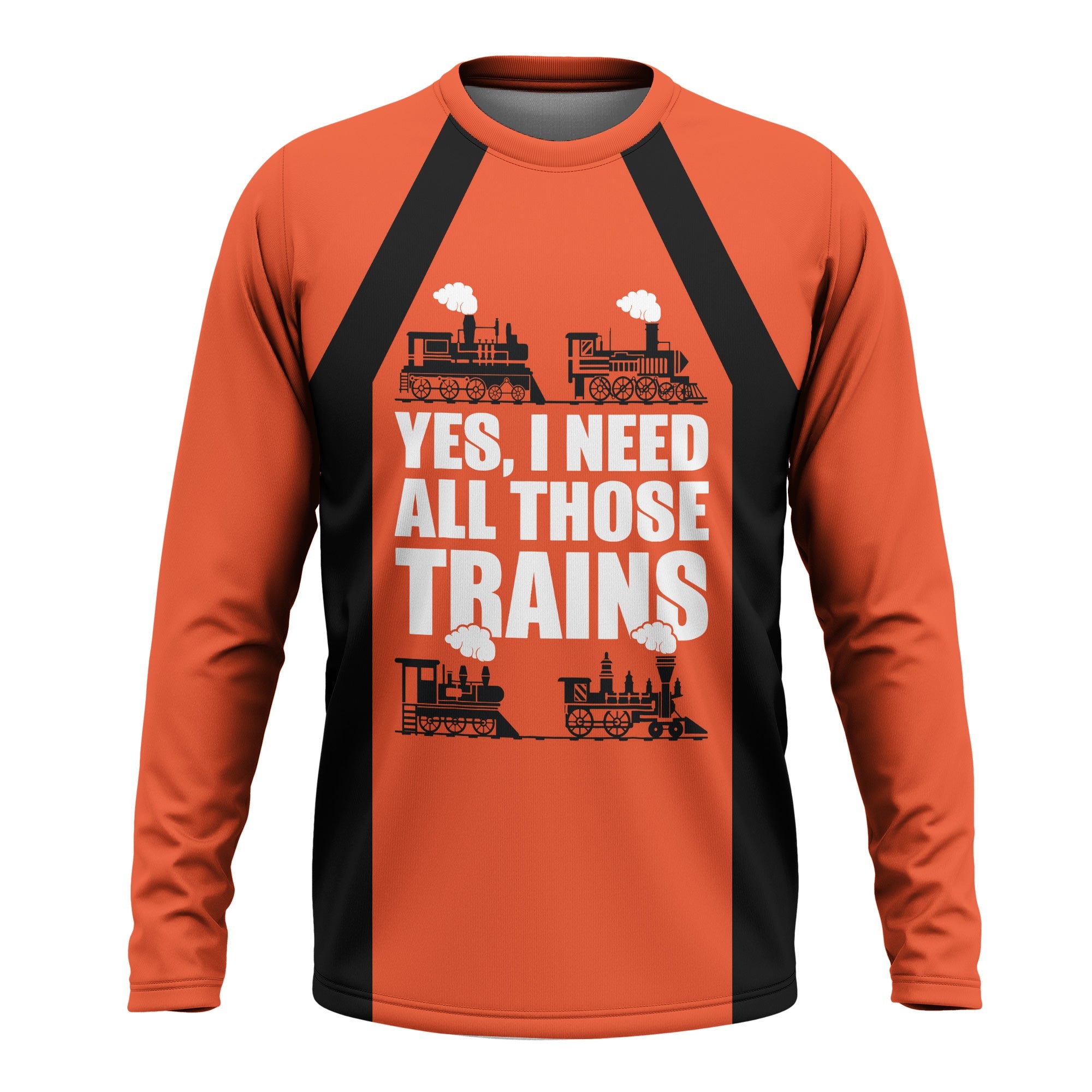 Railspirit Custom Name Texas and Pacific Railway Long Sleeve Shirt Yes I Need All Those Train Printed Shirt