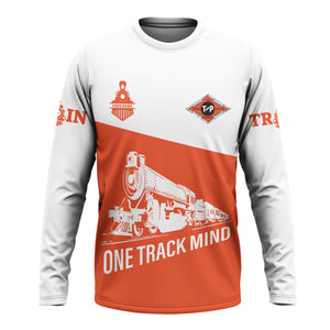 Railspirit Custom Name Texas and Pacific Railway Long Sleeve Shirt One Track Mind Printed Shirt