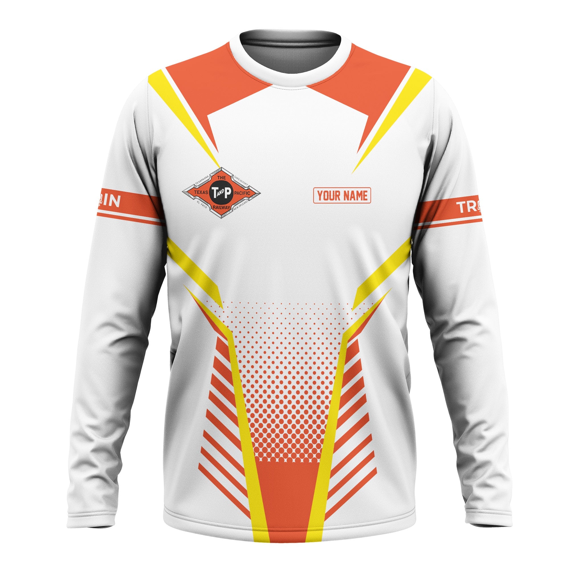 Railspirit Personalized Texas and Pacific Railway Long Sleeve Shirt Unisex Train Shirt All Over Print