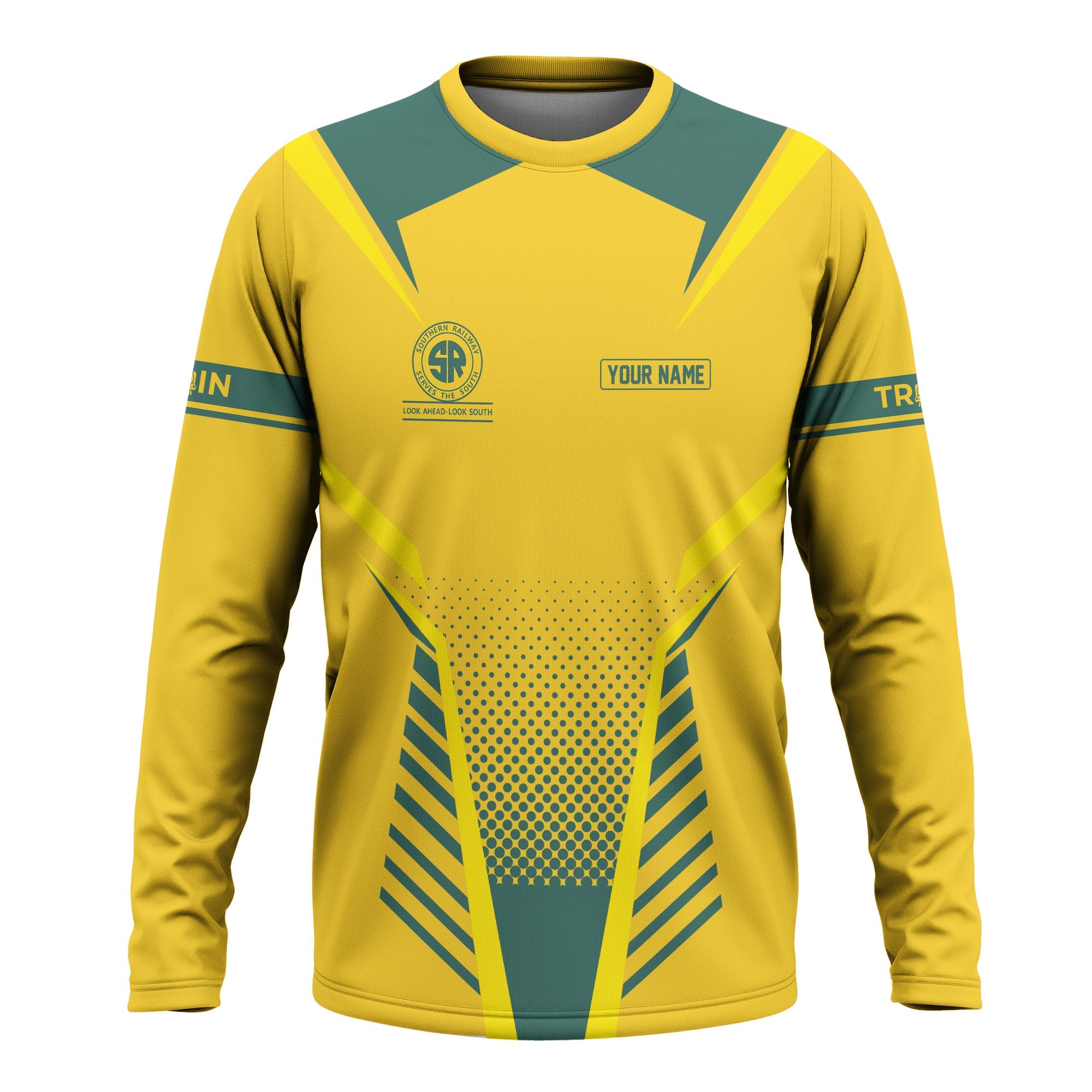 Railspirit Personalized Southern Railway U.S Long Sleeve Shirt Unisex SOU Train Shirt All Over Print