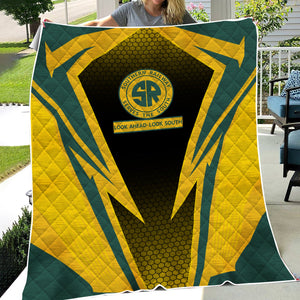 Railspirit Southern Railway U.S Premium Quilts Lightning Graphic Style SOU Premium Quilts Gift Idea For Train Lover