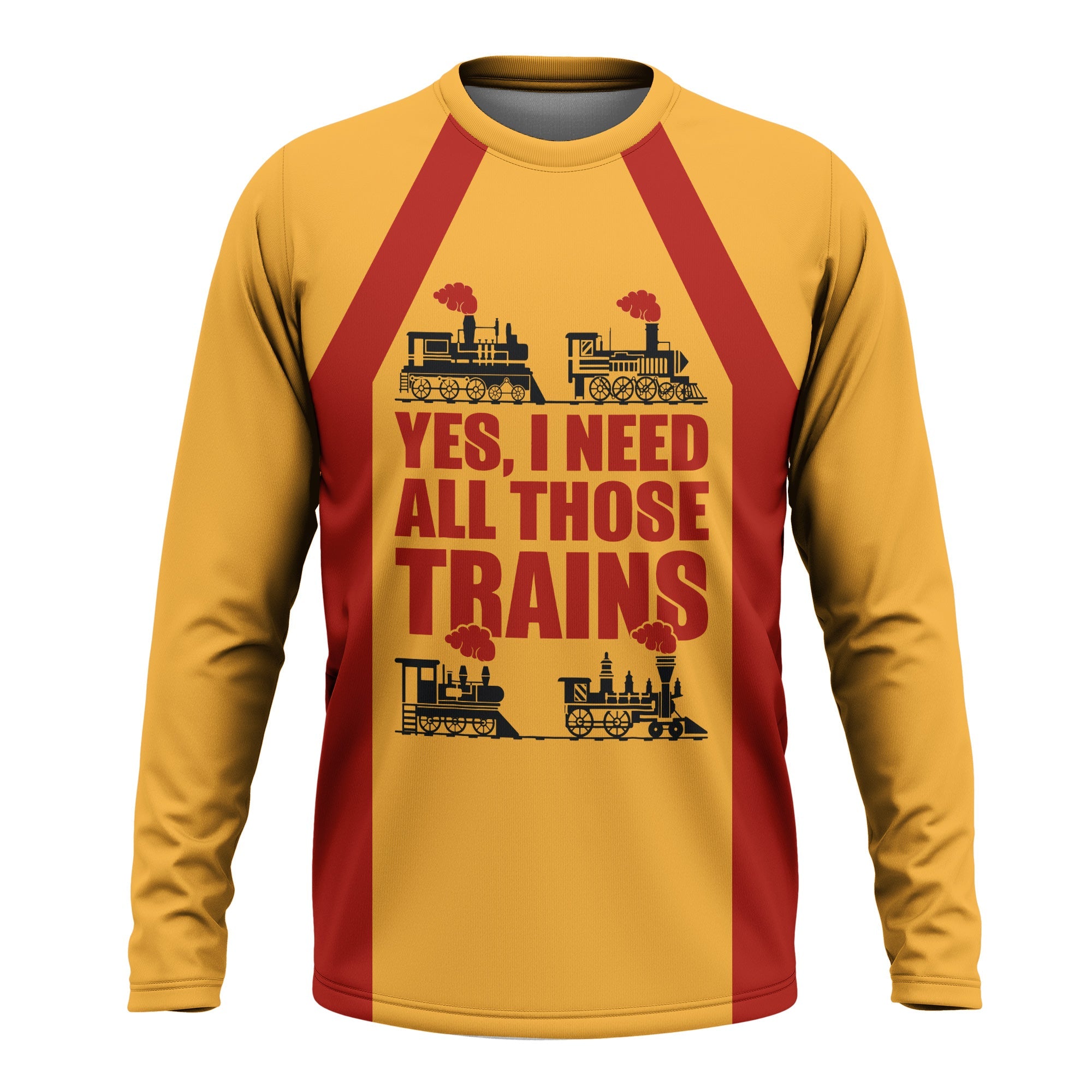 Railspirit Custom Name Chicago South Shore and South Bend Railroad Long Sleeve Shirt Yes I Need All Those Train Printed Shirt