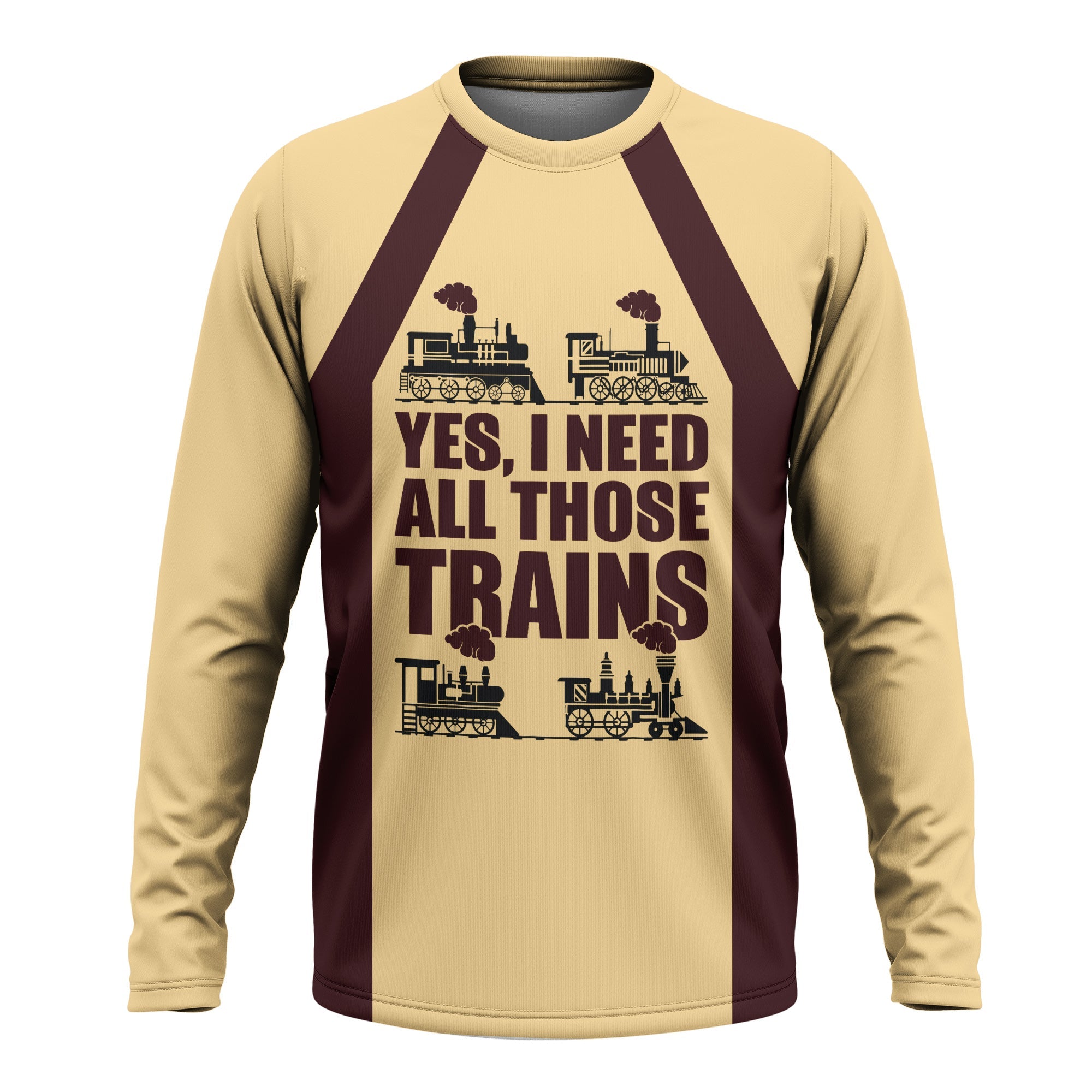 Railspirit Custom Name London, Midland and Scottish Railway Long Sleeve Shirt Yes I Need All Those Train Printed Shirt