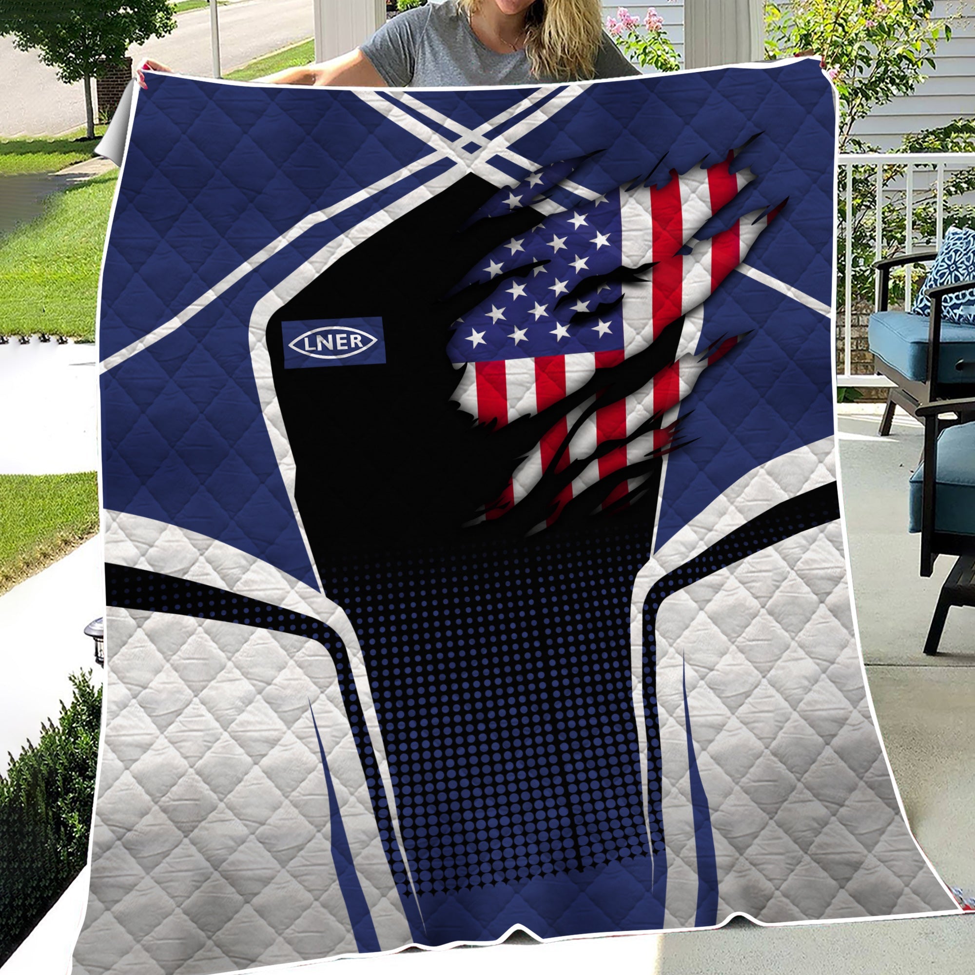 Railspirit Personalized London and North Eastern Railway Premium Quilts American Vintage All Over Printed Premium Quilts