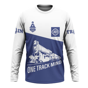 Railspirit Custom Name London and North Eastern Railway Long Sleeve Shirt One Track Mind Printed Shirt