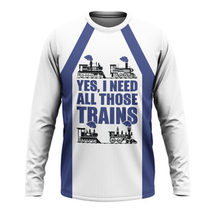 Railspirit Custom Name London and North Eastern Railway Long Sleeve Shirt Yes I Need All Those Train Printed Shirt
