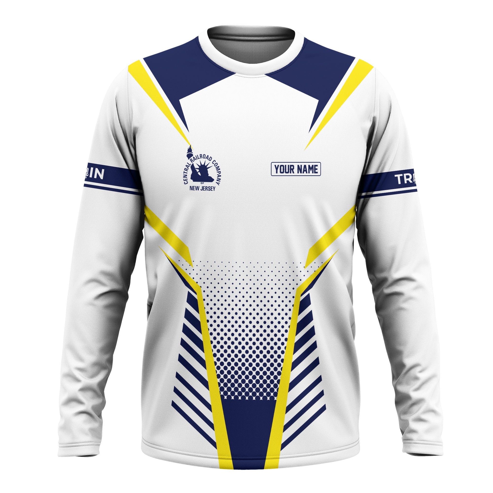 Railspirit Personalized CNJ Jersey Central Railroad Long Sleeve Shirt Unisex Train Shirt All Over Print