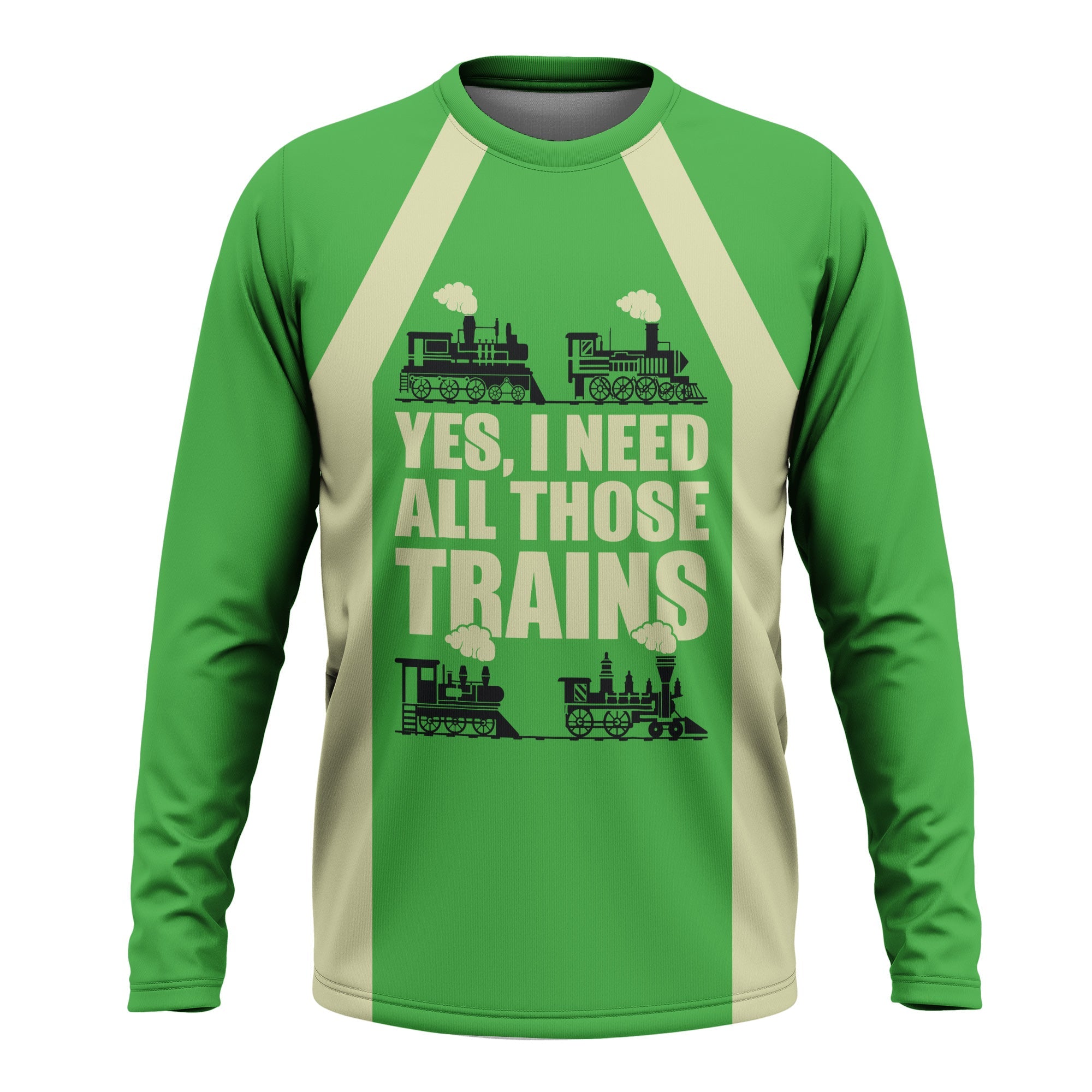 Railspirit Custom Name Virginia & Truckee Railroad Long Sleeve Shirt Yes I Need All Those Train Printed Shirt