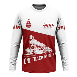 Railspirit Custom Name Soo Line Railroad Long Sleeve Shirt One Track Mind Printed Shirt
