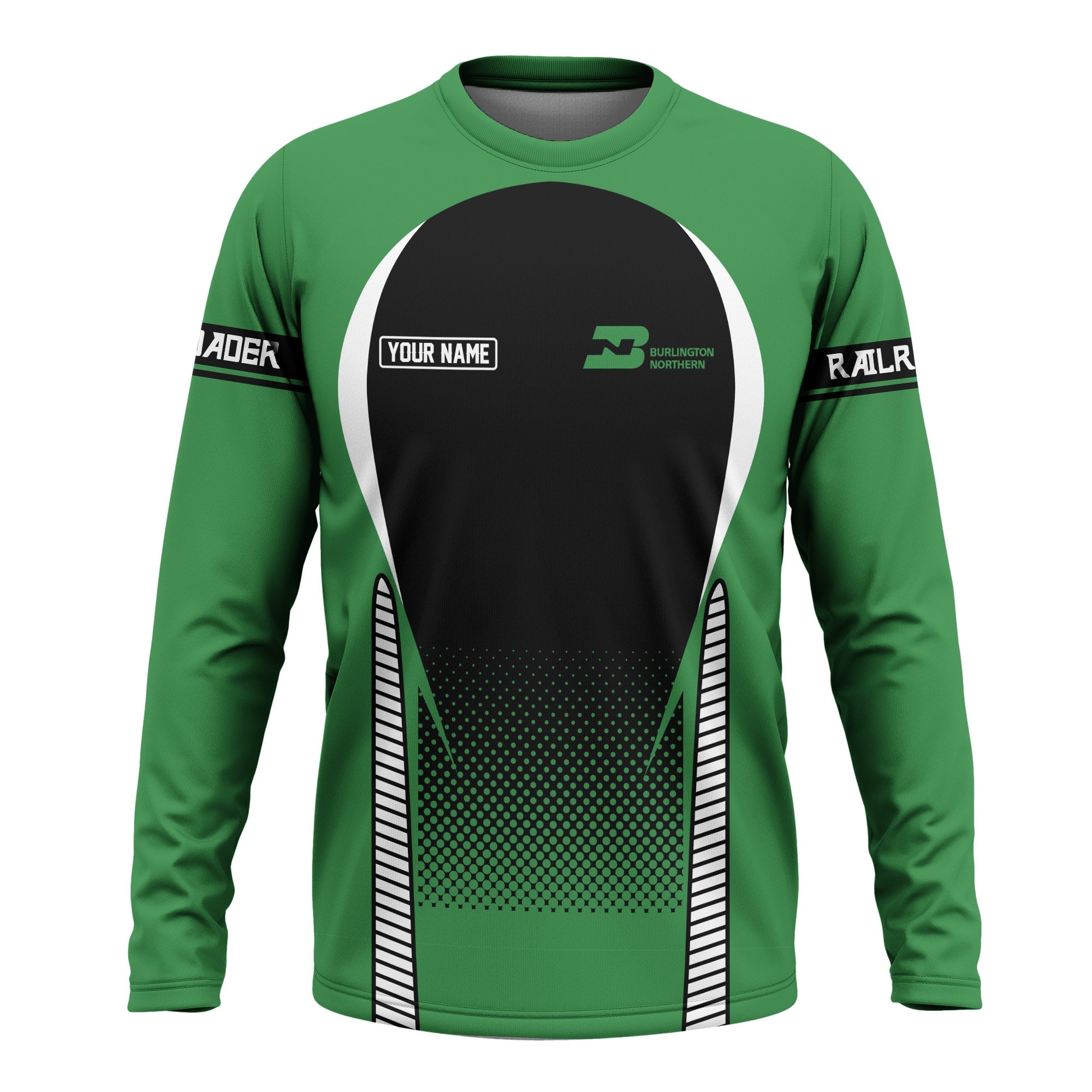 Railspirit Personalized Burlington Northern Railroad Long Sleeve Shirt Stress Is Caused By Not Having Enough Trains Shirt