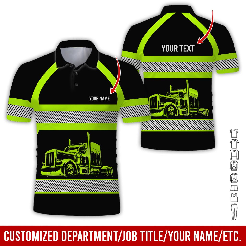 Custom Name Semi Truck Uniform, Personalized T-shirt for Truck Drivers