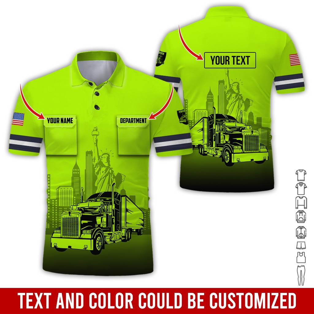 Custom Text and Tow Truck Driver Uniform Printed Pocket Shirt, Great Gift for Tow Truck Fans