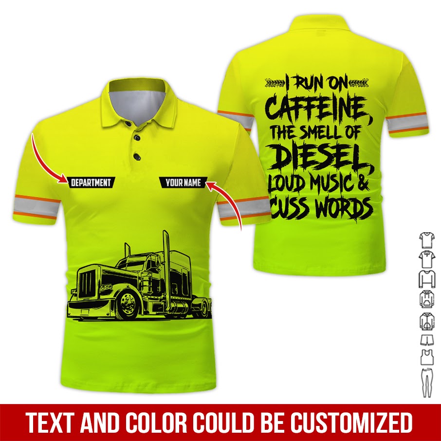 Customized Name Love Trucker Clothes, Personalized Driver Apparel