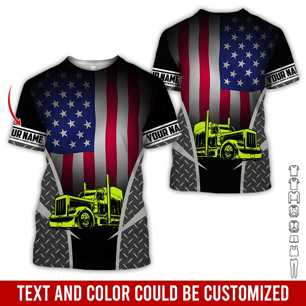 Custom Name Semi Truck Uniform Shirt, 3d Printed Design, Ideal Gift For Semi Truck Drivers