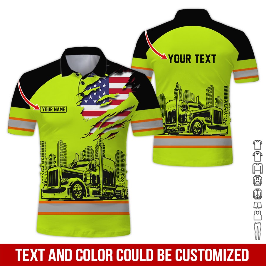 Custom Name Proud Truck Driver Uniform, Personalized Gear for Professional Drivers
