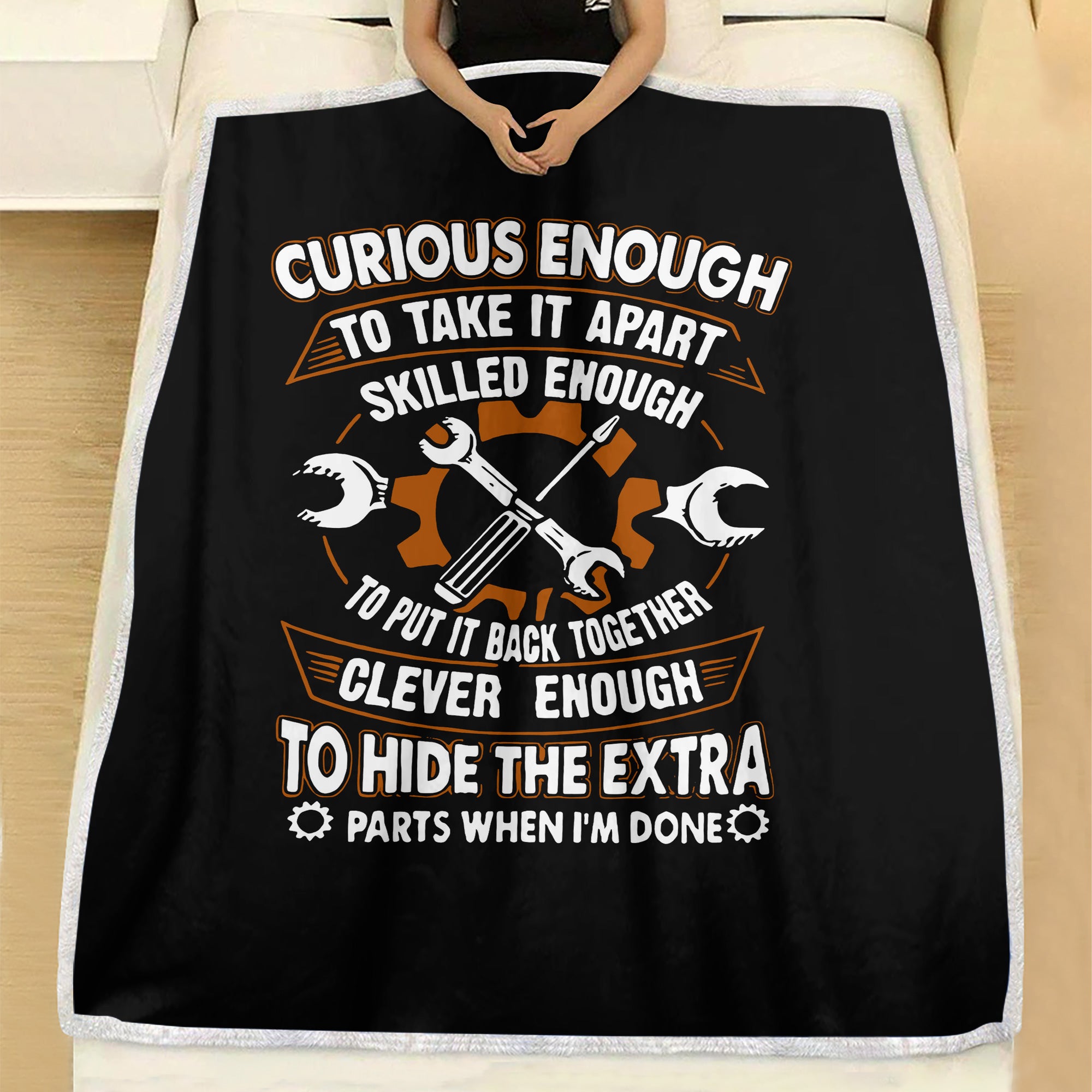 Curious Enough To Take It Apart Skilled Enough Mechanic Blanket Fun Gift for Mechanics