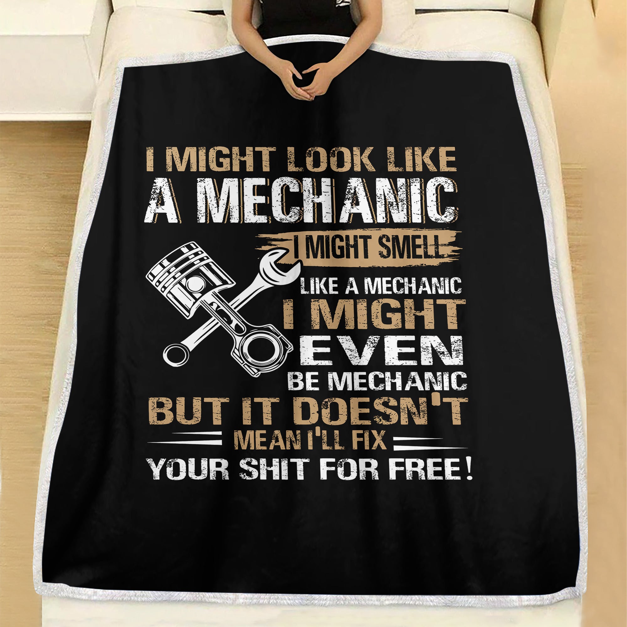 I Might Look Like A Mechanic Blanket Mechanical Repair Parts Tools Printed Blanket For Mechanic
