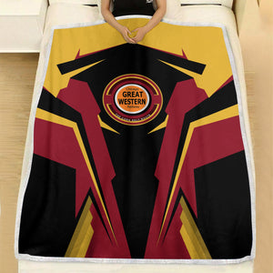 Railspirit Personalized Chicago Great Western Railroad Blanket Strong Line Train Blanket Gift Idea For Train Lover