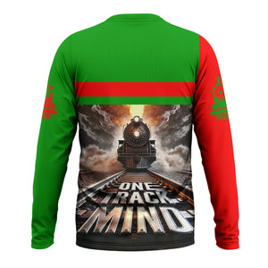 Railspirit Personalized Elgin Joliet And Eastern Railroad Long Sleeve Shirt One Track Mind Train Printed Shirt