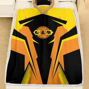 Railspirit Personalized Genesee & Wyoming Inc. Railroad Blanket Strong Line Train Blanket Gift Idea For Train Lover