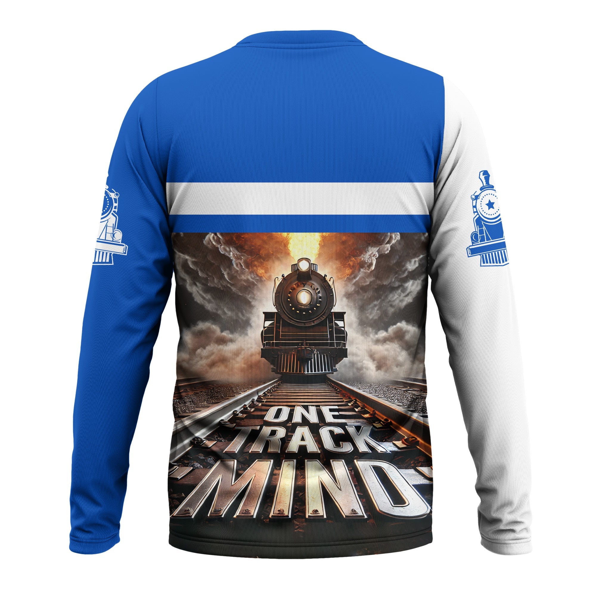 Railspirit Personalized Conrail Railroad Long Sleeve Shirt One Track Mind Train Printed Shirt