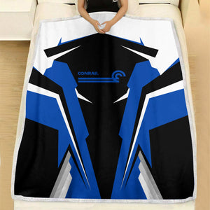 Railspirit Personalized Conrail Railroad Blanket Strong Line Train Blanket Gift Idea For Train Lover