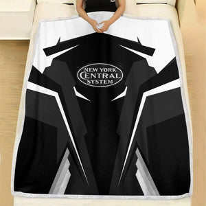 Railspirit Personalized New York Central Railroad Blanket Strong Line Train Blanket Gift Idea For Train Lover