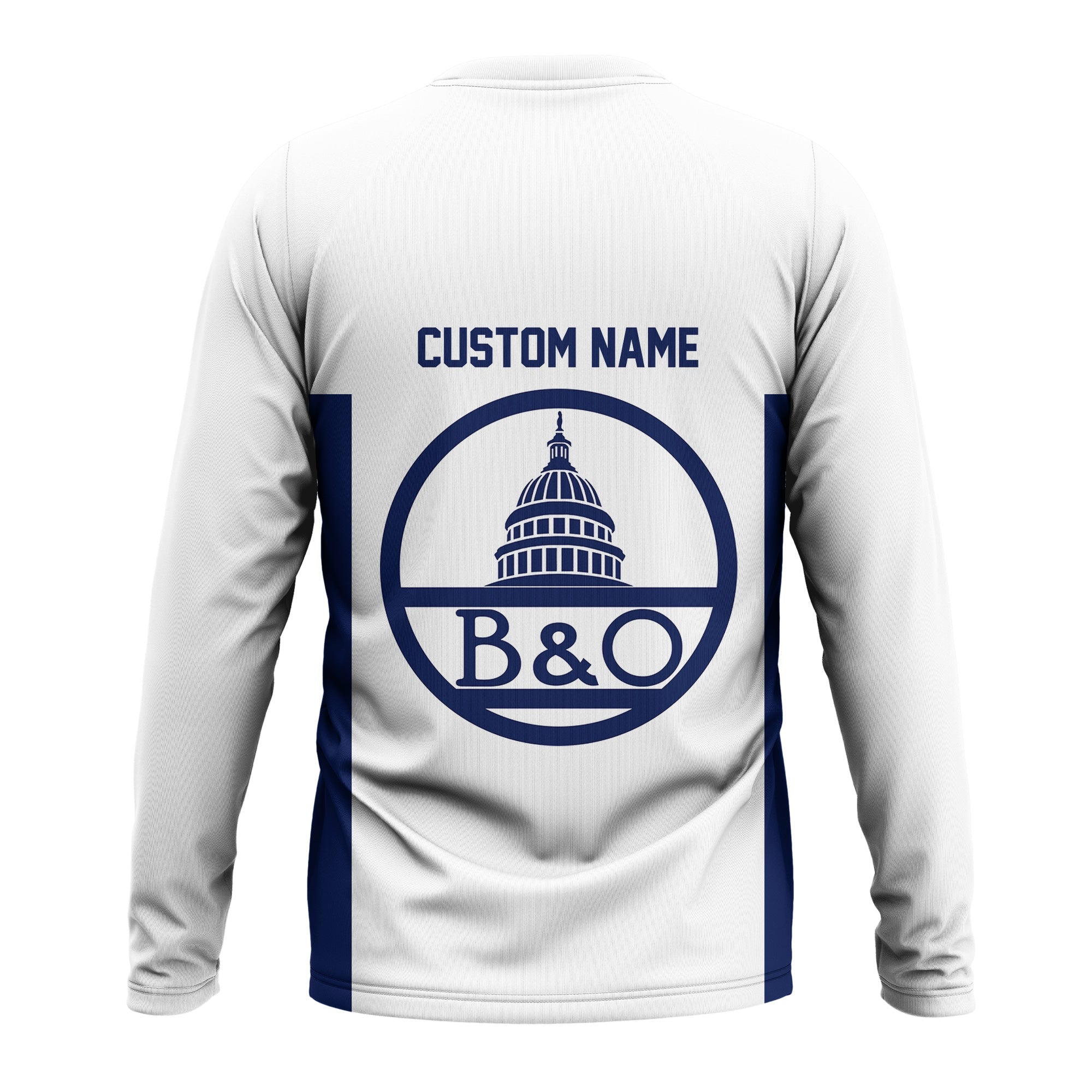 Railspirit Custom Name Baltimore and Ohio Railroad Long Sleeve Shirt Yes I Need All Those Train B&O Printed Shirt