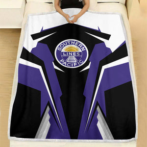 Railspirit Personalized Southern Pacific Railroad Blanket Strong Line Train Blanket Gift Idea For Train Lover