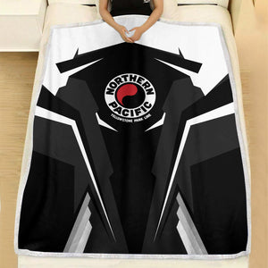 Railspirit Personalized Northern Pacific Railway Blanket Strong Line Train Blanket Gift Idea For Train Lover